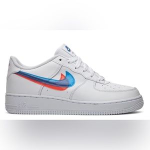 Nike Air Force 1s 3D pink and blue